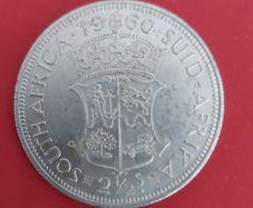 South Africa 1960 Uncirclulated Hall Crown Silver Coin Only 12k Mintage