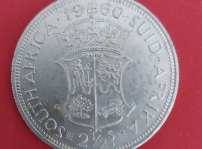 South Africa 1960 Uncirclulated Hall Crown Silver Coin Only 12k Mintage