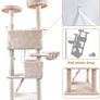 NEW SALE Cat Tree, 151cm Cat Scratching Post Stable Cat Tower for Large Cat, Activity Centre Cat Climbing Tree with 2 Cat House, Hammock, 4 Sisal Posts, Ladder, and Rest Place for Indoor Cat Image 4