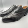 Loake Black Leather Woodstock Brogue Mens Shoes Size UK 7.5 G - Wide Fit Image 2