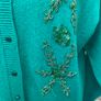Vintage Green embellished cardigan size Large Postage included Image 4