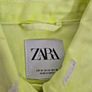 Zara Cropped Lime Denim Jacket Size M Image 4