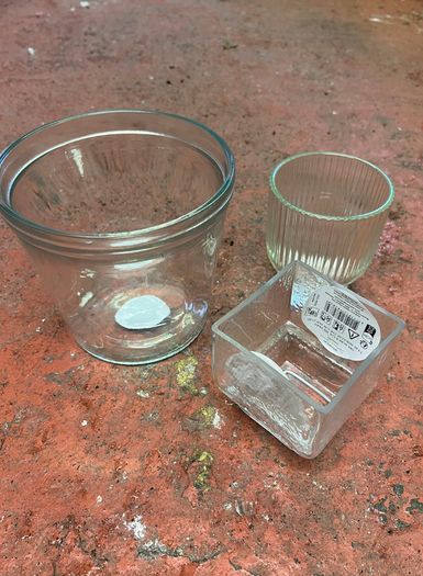Approx. 40 Clear, Black, Brown, Amber & Gold Vases