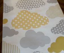 Cloud Wallpaper Yellow Grey White