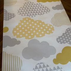 Cloud Wallpaper Yellow Grey White