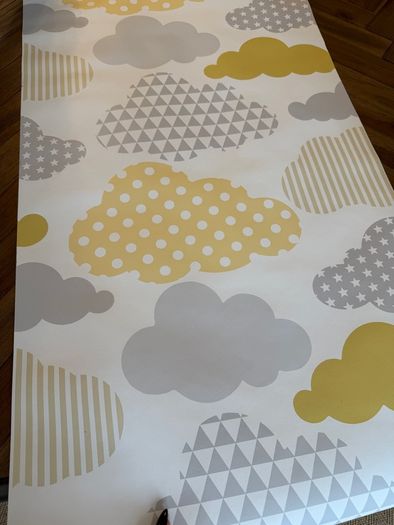 Cloud Wallpaper Yellow Grey White