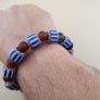 Vintage Venetian Style Chevron & African Glass Beads Bracelet Image 5