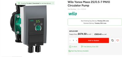 circulation pump Wilo Yonos MAXO 25/0,5-7
