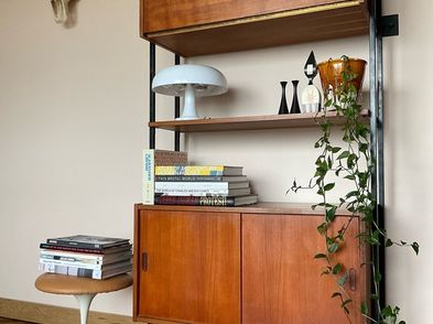 Mid Century Shelving Bookcase Ladderax String Danish Retro For Sale in ...