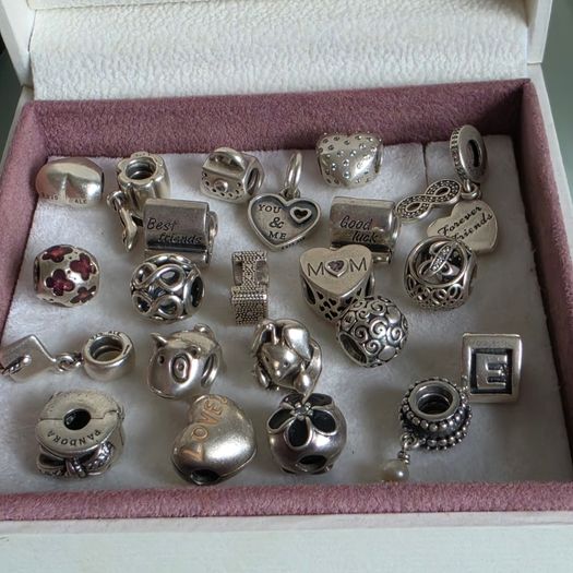 Genuine Pandora charms/clips 10e each all in good condition