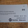 Norfolk Island Phonecard AUD10 "Humpback Whale Breaching", used, 1995 - free standard postage Image 2