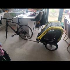 Halfords double bike trailer