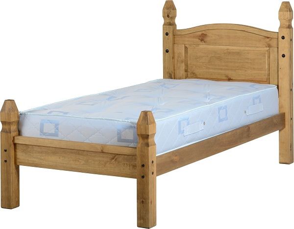 Corona 3' Bed Low Foot End in Distressed Waxed Pine
