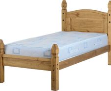 Corona 3' Bed Low Foot End in Distressed Waxed Pine