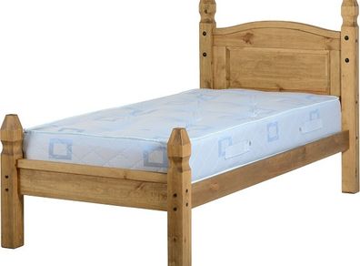 Corona 3' Bed Low Foot End in Distressed Waxed Pine