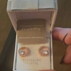 Tipperary Crystal rose gold earrings.