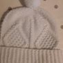 Kids Aran Wool Hat 6-8 Years Image 2