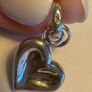 Vintage Links Of London Sterling Silver Sunken or pressed Heart Charm Image 4