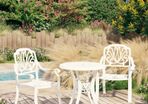 3 Piece Bistro Set Cast Aluminium White