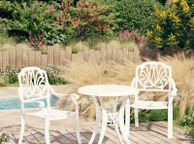 main image for ad 3 Piece Bistro Set Cast Aluminium White