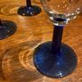 A bundle of Vintage Mid Century Luminarc Arcoroc Made in France Mid Century Cobalt Blue Stemmed Champagne Flute - glasses (6) Image 5