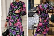Zara asymmetrical floral dress size 12 -14 (L)