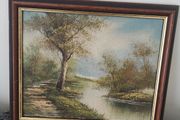 Vintage 1960's landscape oil painting