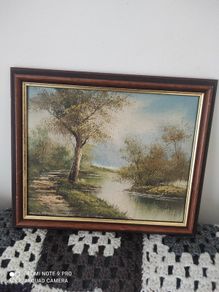 Vintage 1960's landscape oil painting