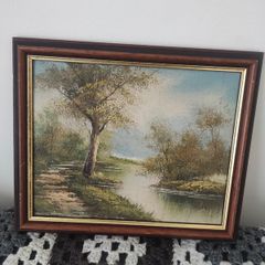 Vintage 1960's landscape oil painting