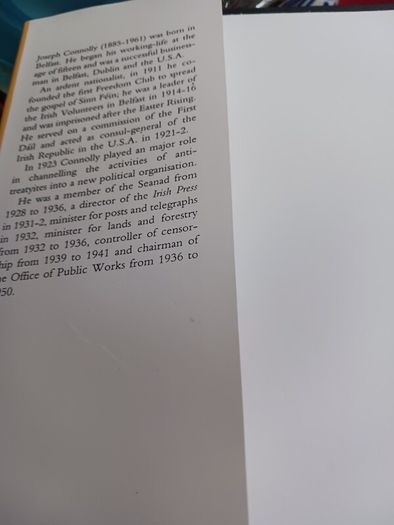 Memoirs of Senator Joseph Connolly,A Founder of Modern Ireland/1996/ 1st edition