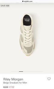 Nubikk shoes Brand new  Riley Morgan Beige Sneakers for Men Size 39