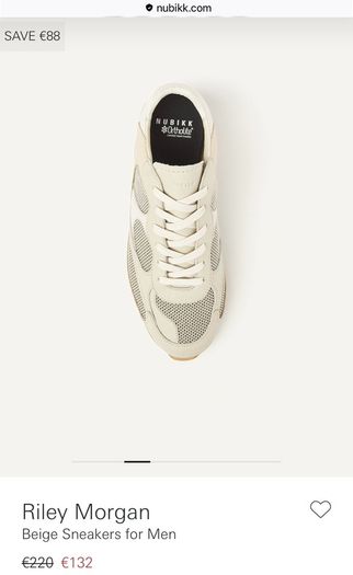 Nubikk shoes Brand new  Riley Morgan Beige Sneakers for Men Size 39