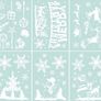104 Static Snow Flakes Stickers Merry Christmas Snowflakes Window Clings for Xmas Window Display - Static PVC Stickers (FREE POSTAGE) Image 2
