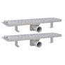 Linear Shower Drain 2 pcs Wave 530x140 mm Stainless Steel Image 2
