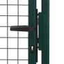 Fence Gate Steel 100x125 cm Green Image 4