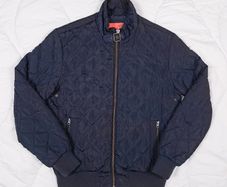 6th Sense Navy Blue Lightweight Quilted Jacket Mens Full Zip Size L