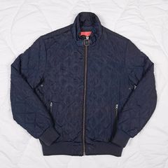 6th Sense Navy Blue Lightweight Quilted Jacket Mens Full Zip Size L