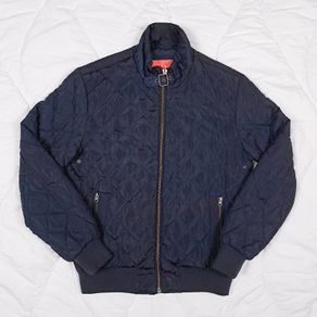6th Sense Navy Blue Lightweight Quilted Jacket Mens Full Zip Size L