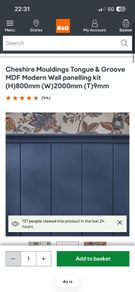 Chesire wall paneling kit x2