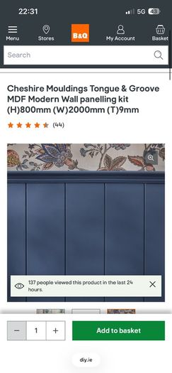 Chesire wall paneling kit x2