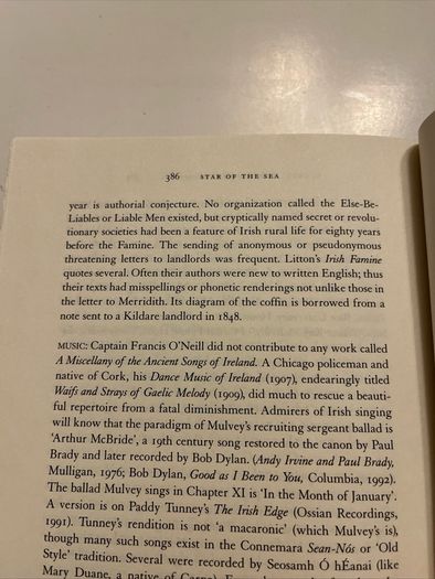 Joseph O Connor - Star of the Sea. US First Edition.