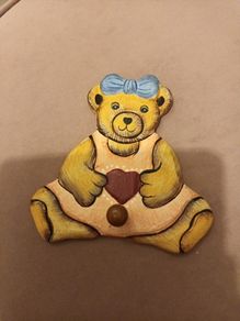 Wooden Teddy lightweight wall hook