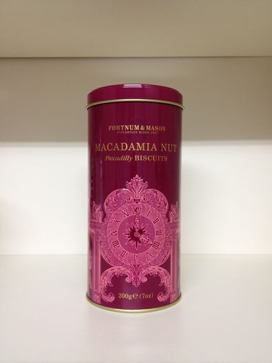 EMPTY Fortnum & Mason collectable cylindrical biscuit tin