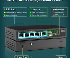 VIMIN 5-Port 2.5G managed switch