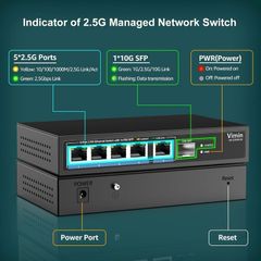 VIMIN 5-Port 2.5G managed switch