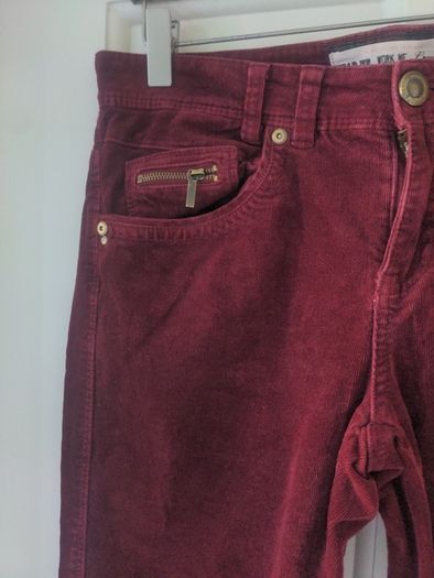 Wine colour ladies cords