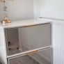drawers 2 pcs. Good condition gold and white mirror details Image 3