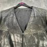 Black Patchwork Leather Vest Waistcoat - Zip Buckles - Large Image 2