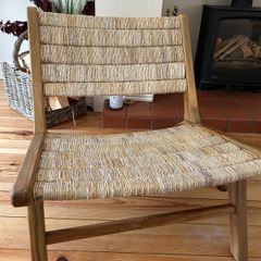 Wooden woven lounge chair