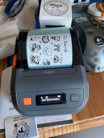 [Brand new] portable label printer Puqu q00